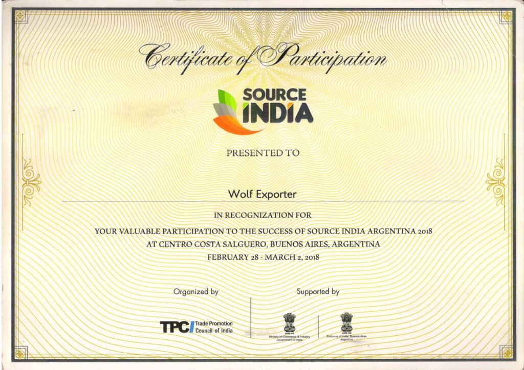 Source India Certificate