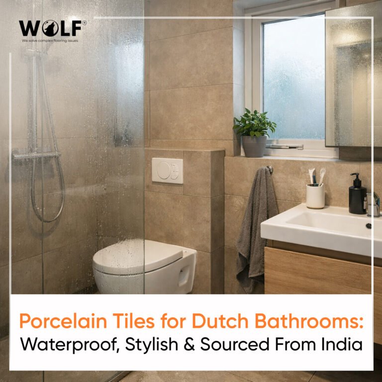 Porcelain Tiles for Dutch Bathrooms : Waterproof, Stylish & Sourced From India