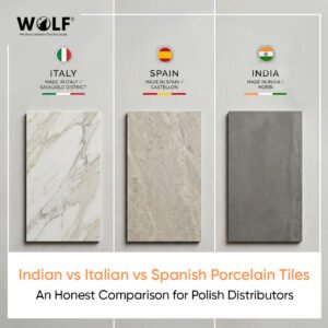 Indian vs Italian vs Spanish porcelain tile comparison for Polish distributors — Wolf Porcelain, Morbi