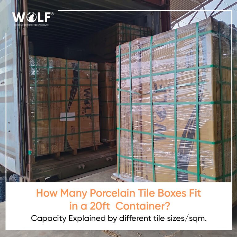 How Many Porcelain Tile Boxes Fit in a 20ft  Container? Capacity Explained by different tile sizes/sqm.