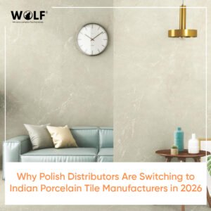 India to Poland porcelain tile import guide 2026 by Wolf, marble-look large-format tiles